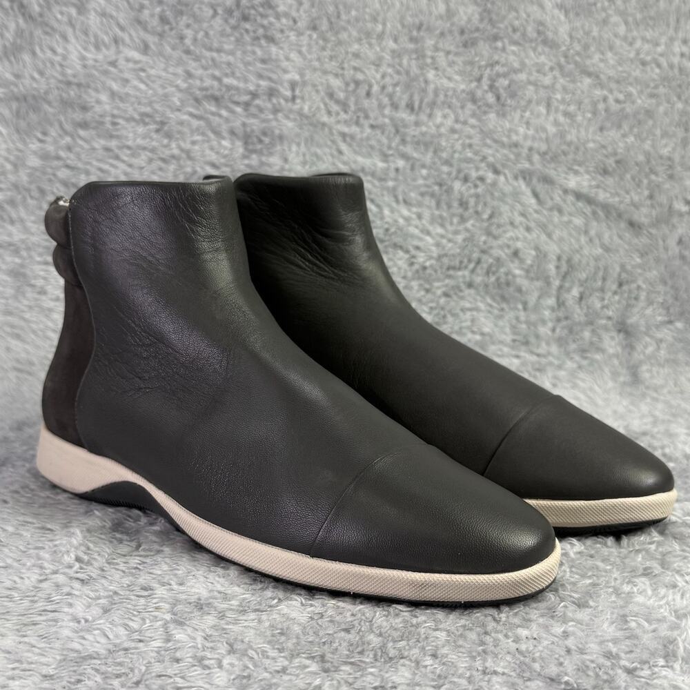 Sava Softwalk Hope Booties Gray Leather Women's Size 9.5 Comfortable Ankle Boot - Picture 2 of 11